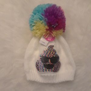 Emoji Flip Sequence Beanie Small/Medium Girl NWT